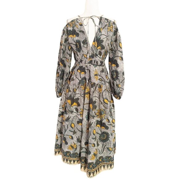 Ulla Johnson Tahlia Boho Maxi Dress SZ S Yellow Floral - Picture 3 of 16